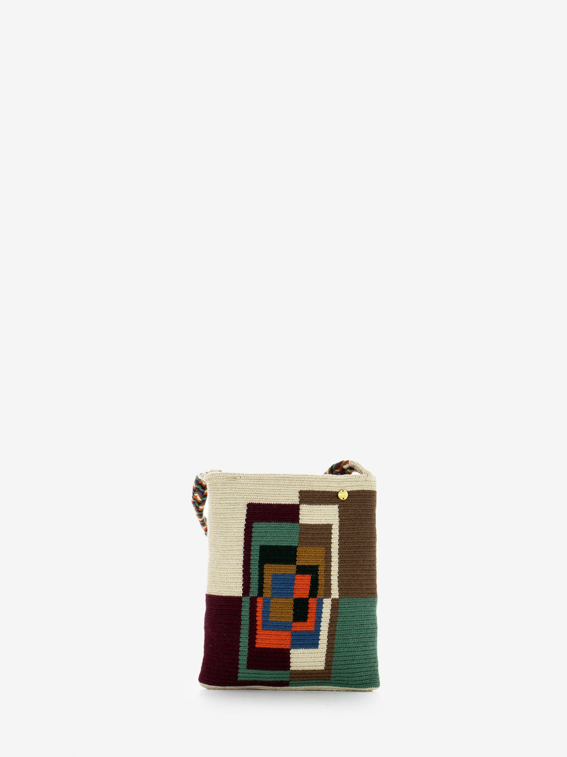 Opera bag Osricht brown / garnet