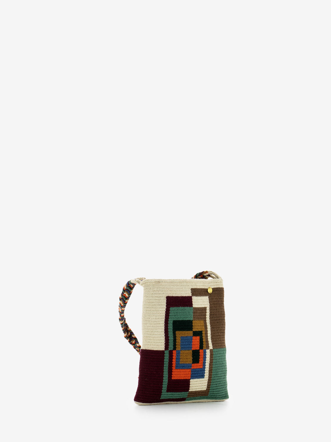 Opera bag Osricht brown / garnet