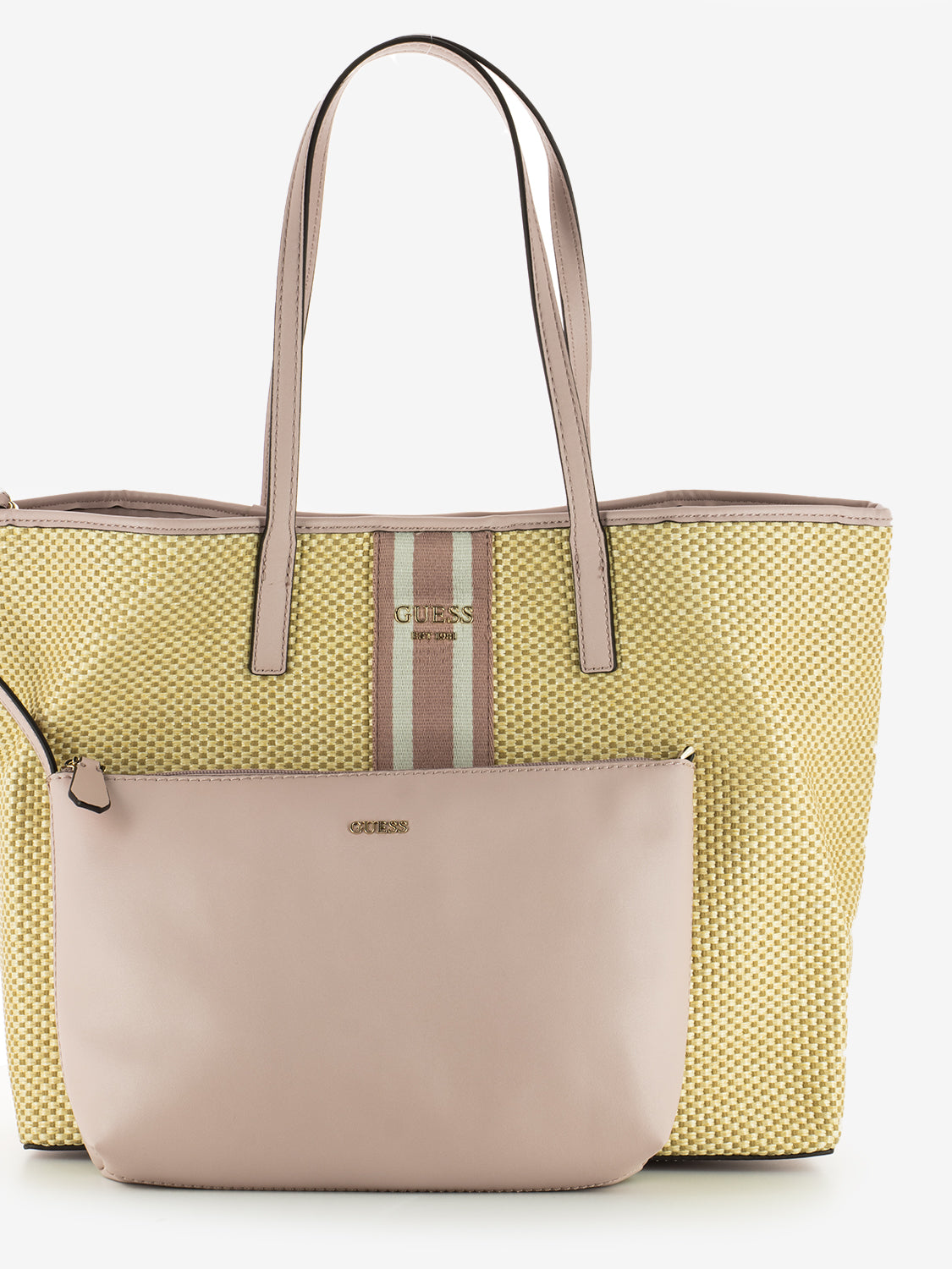 Vikky Shopper in pink raffia