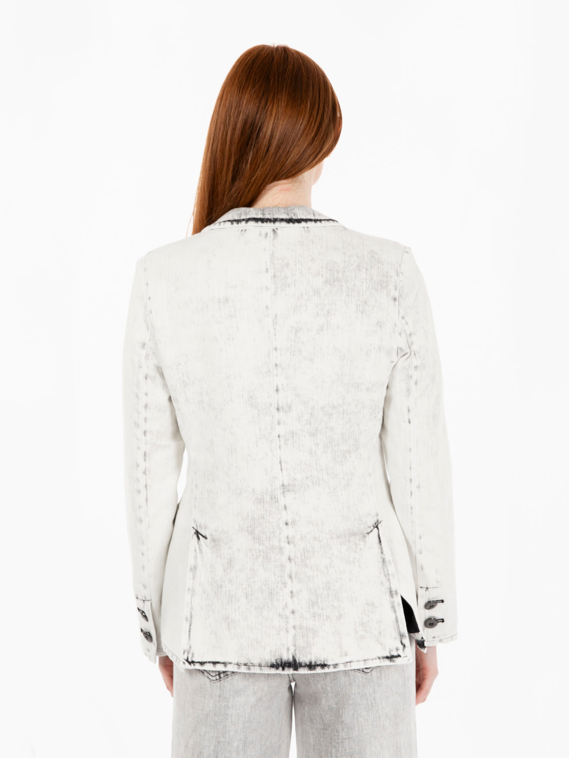 Blazer in denim con spalline Japan black super grey