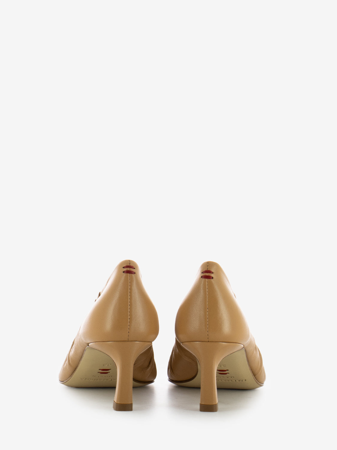 Decollete in pelle caramel
