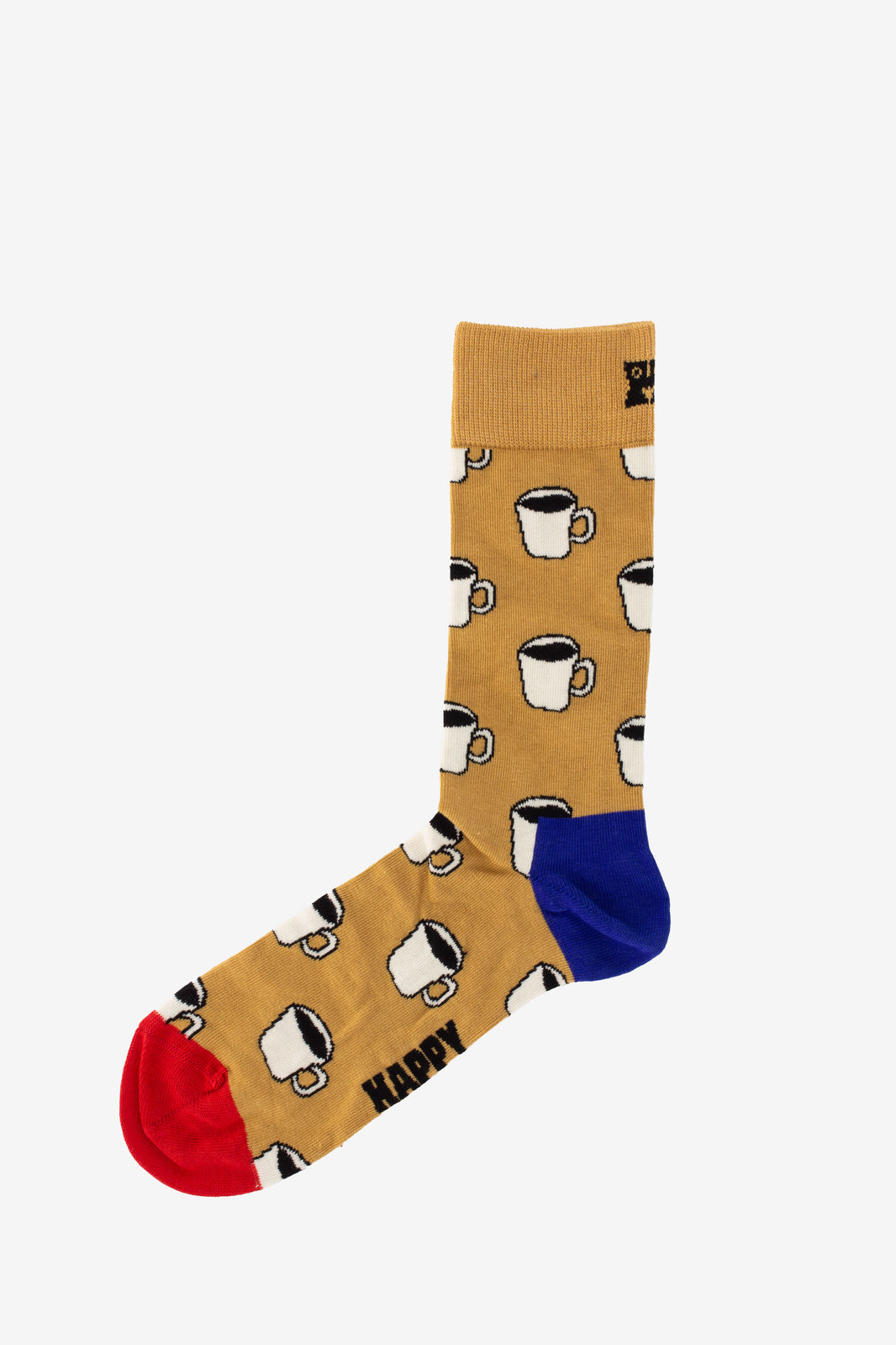 Coffee cup socks gift set beige