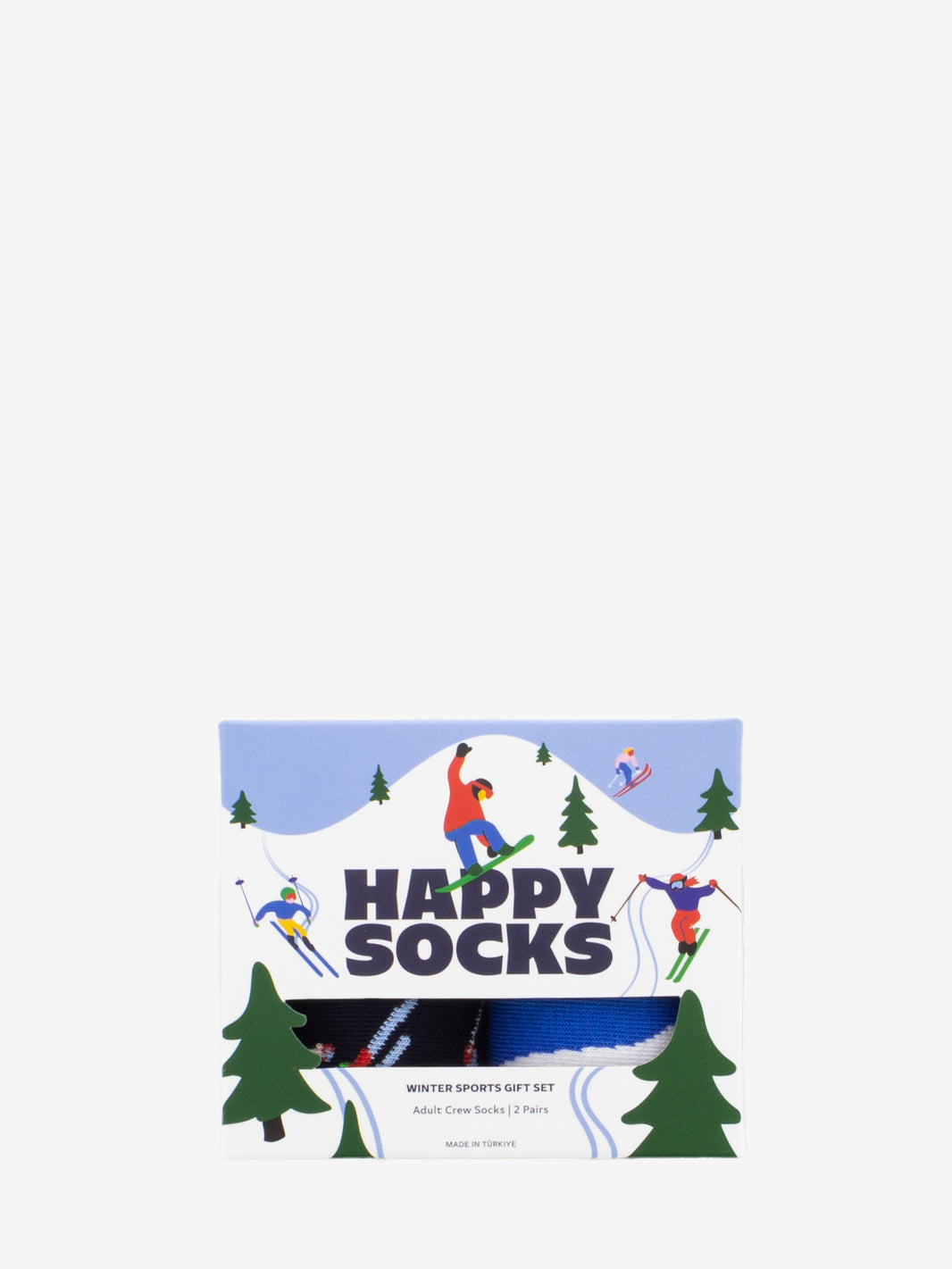Gift set 2 pack socks Winter Sports white