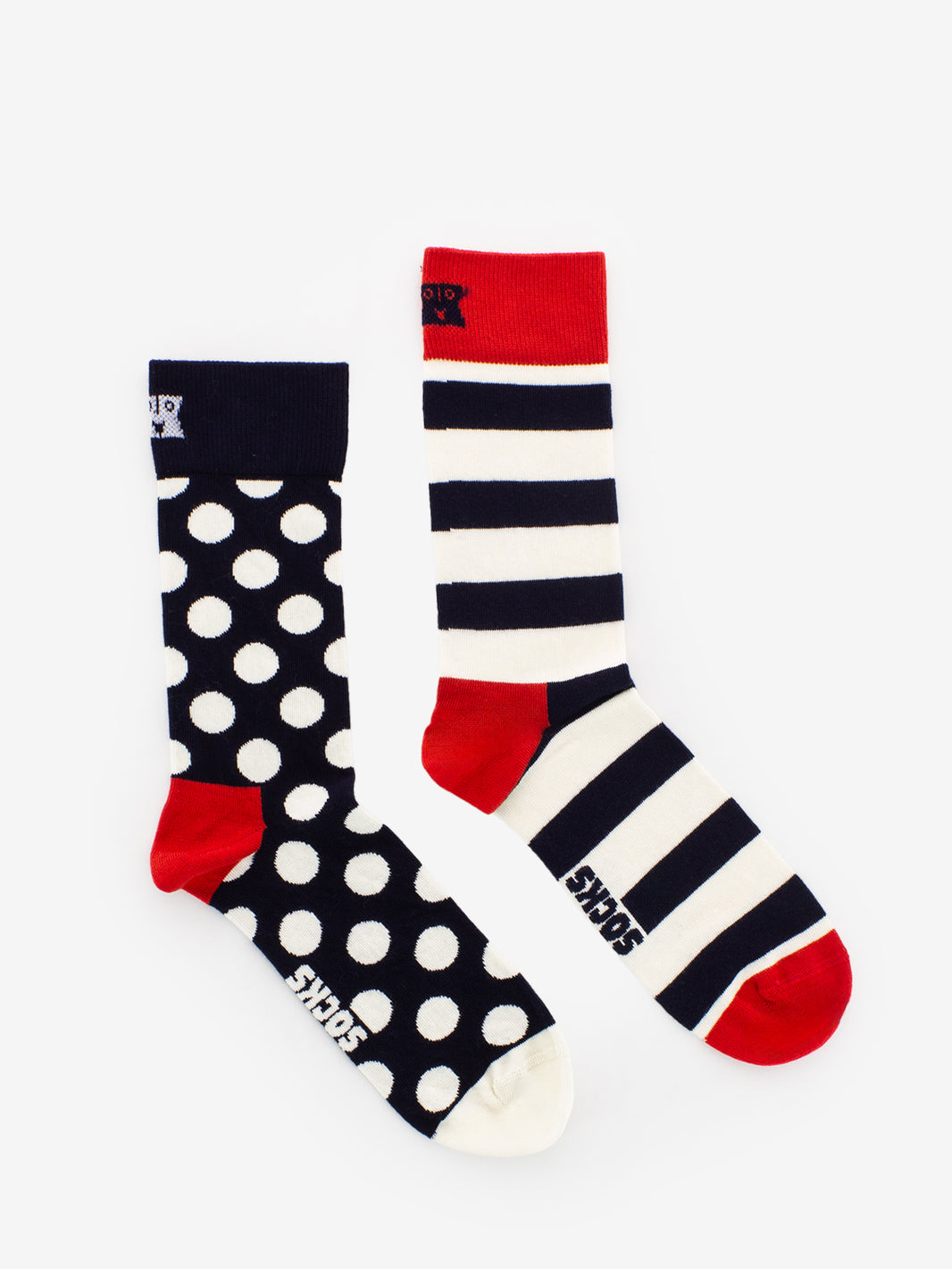 Set 2 pack socks Classic Big Dot nero / rosso