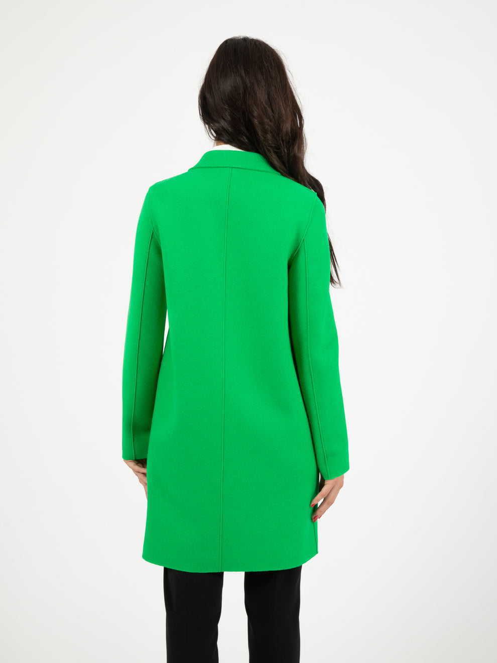 Parakeet green button up boxy coat
