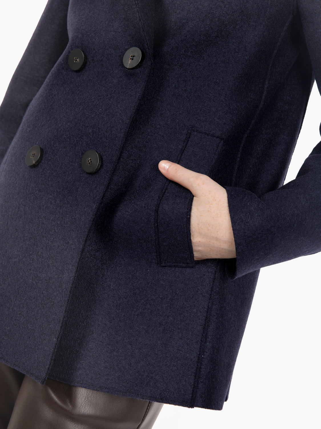 Cappotto peacoat pressed wool navy