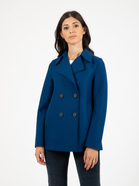 Cappotto peacoat pressed wool oxford blue