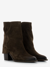 Tronchetto Dalila in camoscio testa di moro