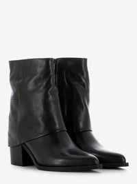 Tronchetto Dalila in pelle nero