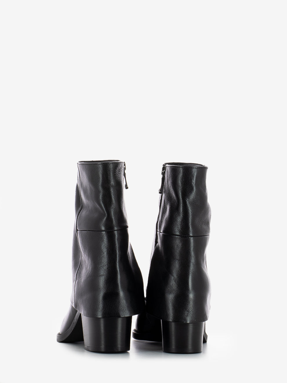 Tronchetto Dalila in pelle nero
