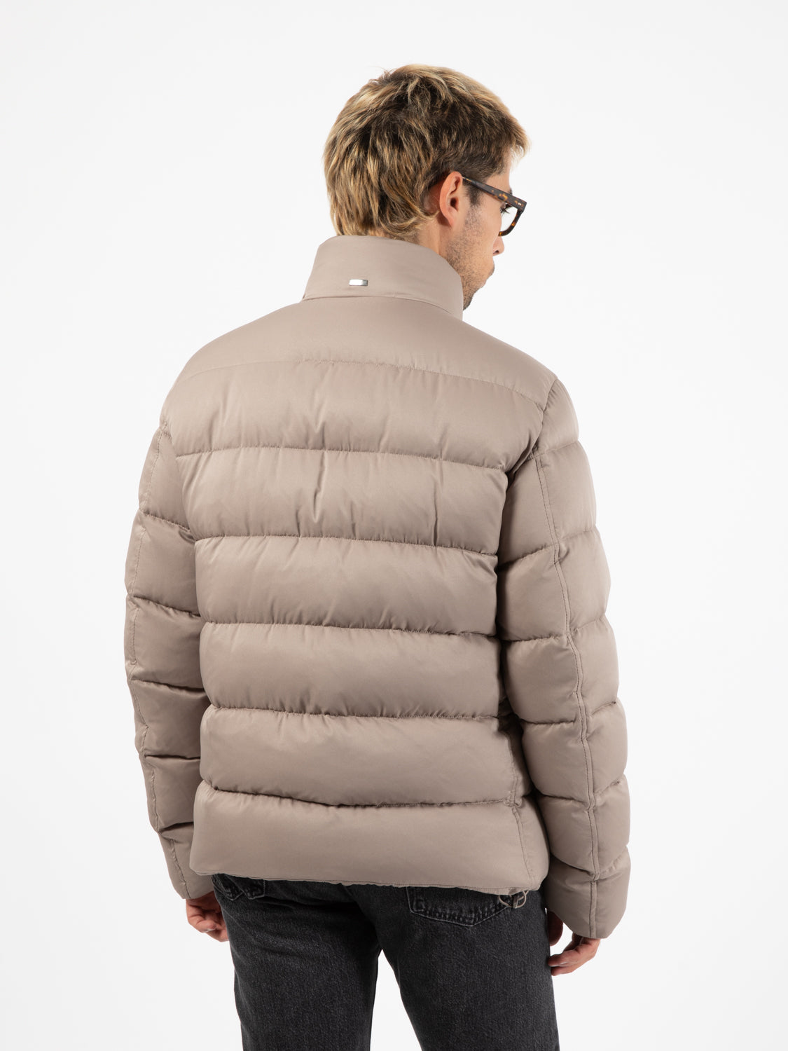 Dove grey norfolk wool bomber
