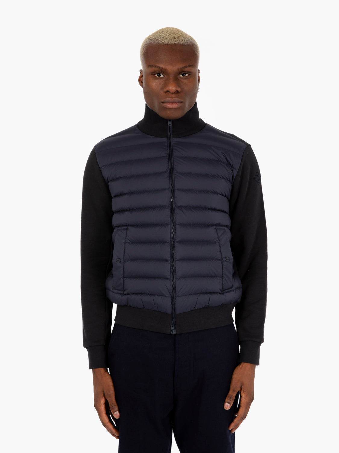 Giacca bomber in felpa blu