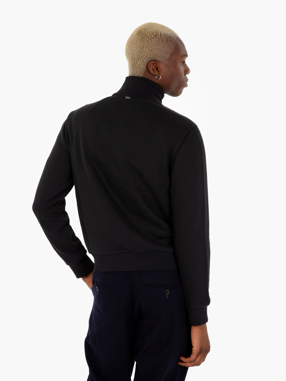 Giacca bomber in felpa blu