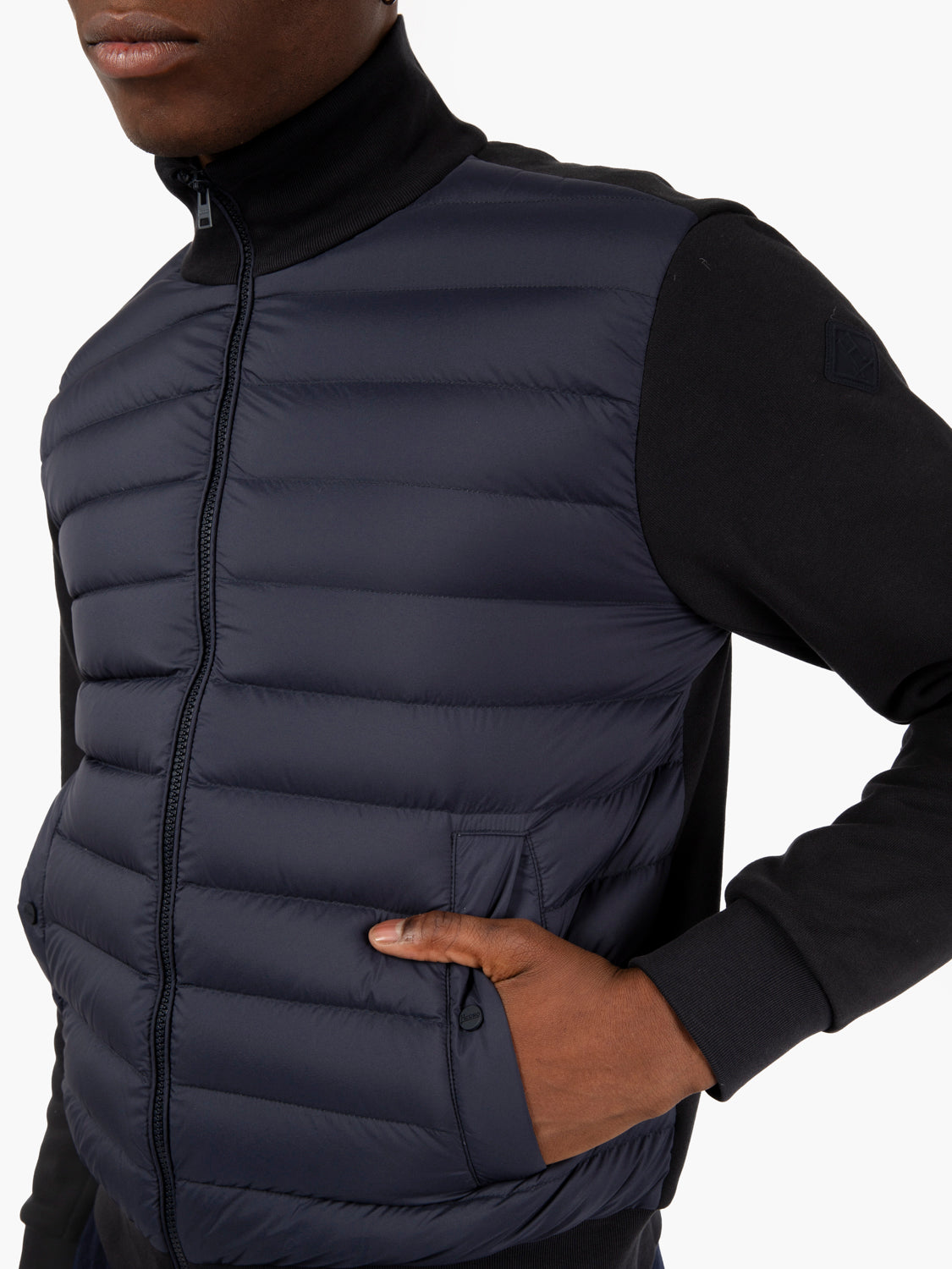 Giacca bomber in felpa blu
