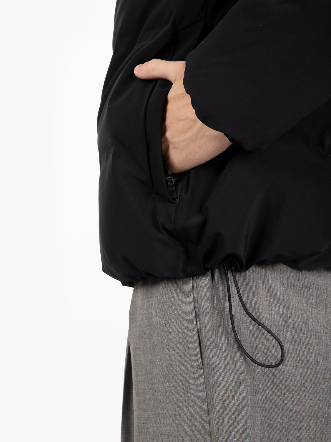 Black Laminar Down Jacket
