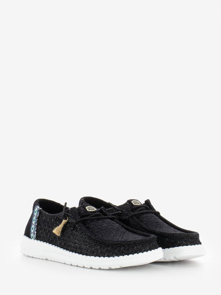 HEY DUDE - Wendy perf canvas black