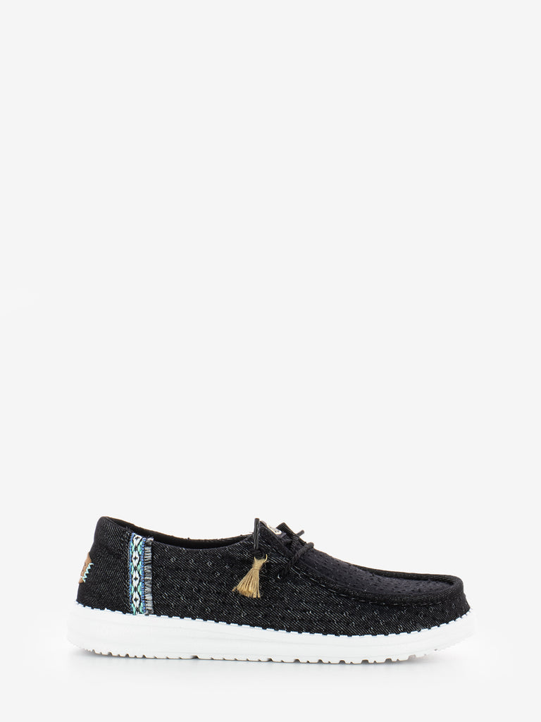 HEY DUDE - Wendy perf canvas black