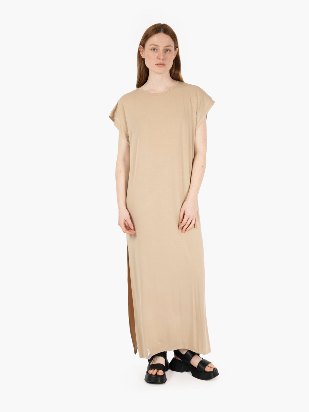Long half sleeve safari dress