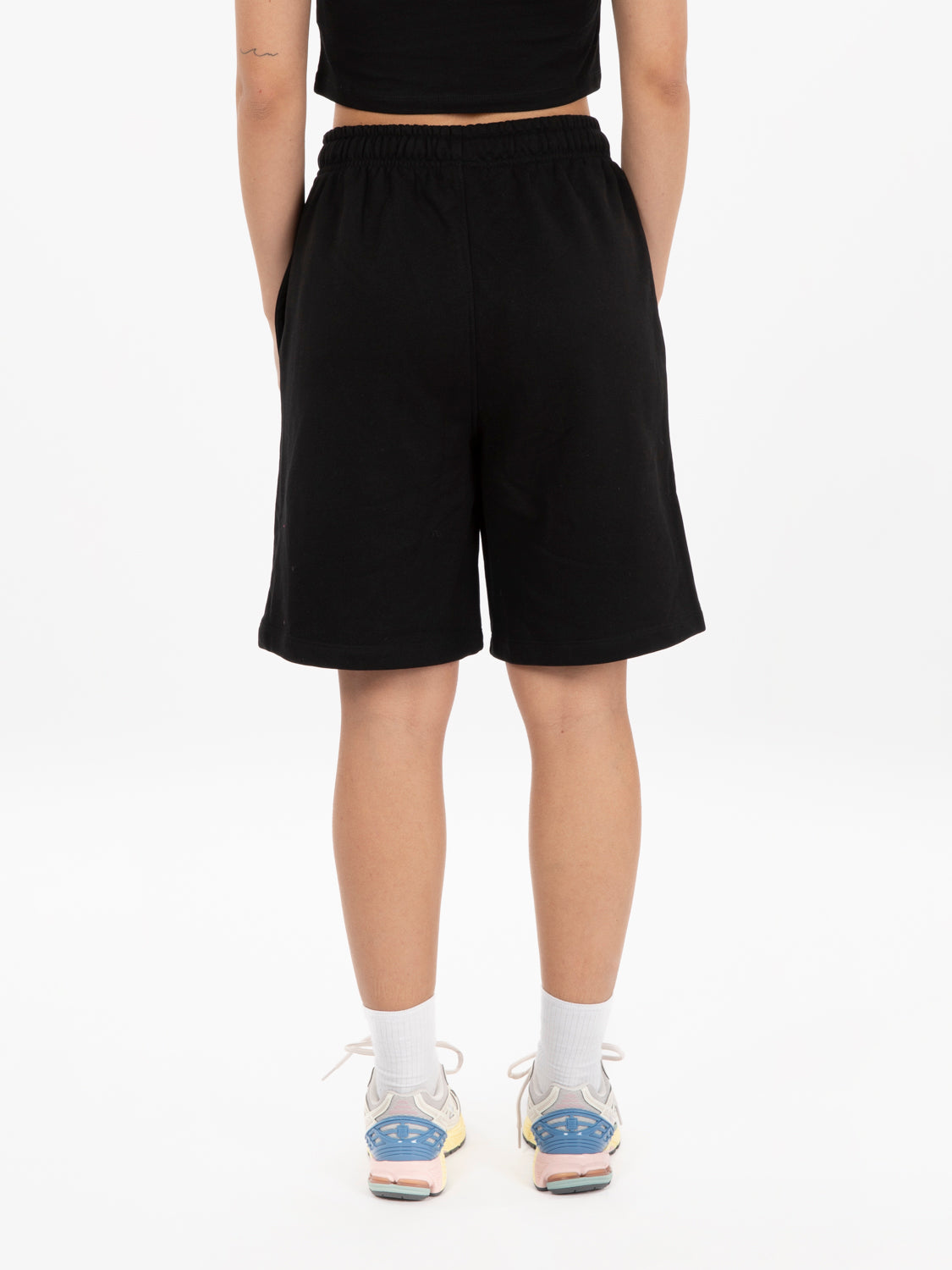 Black fleece Bermuda shorts