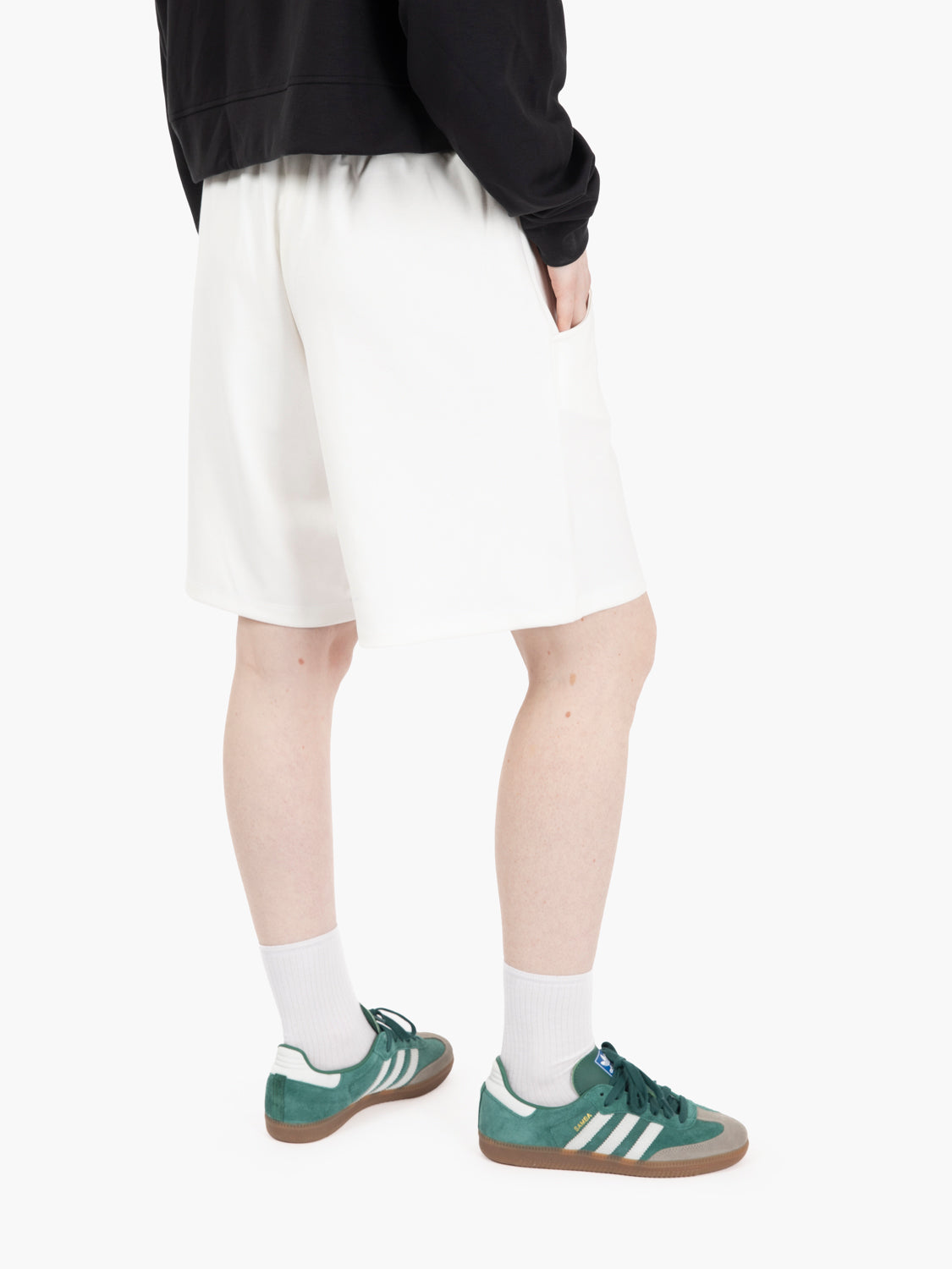 Bermuda shorts in modal with white eastico