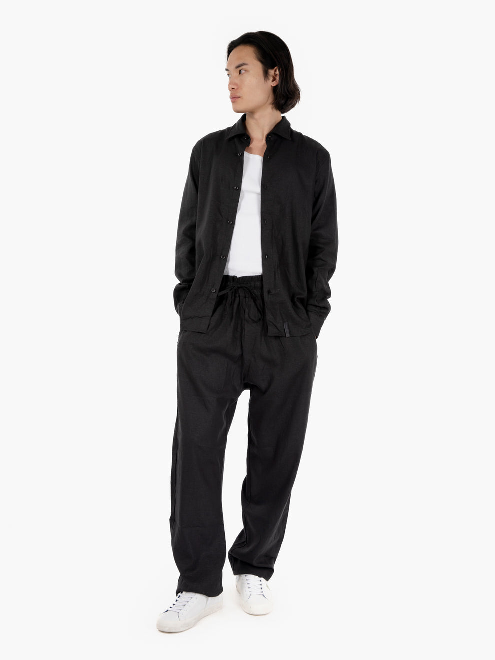 Soft black linen shirt