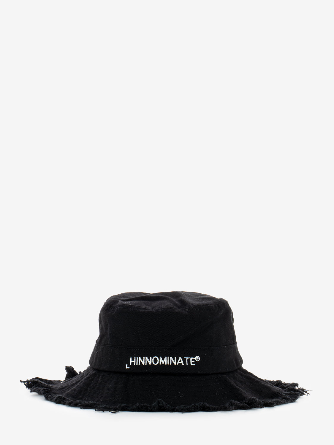 Canvas hat with black embroidery