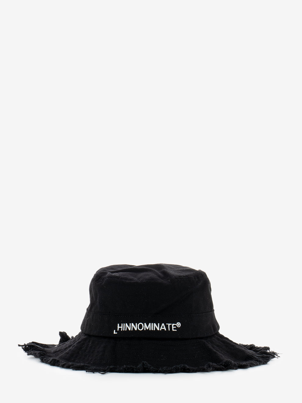 Canvas hat with black embroidery