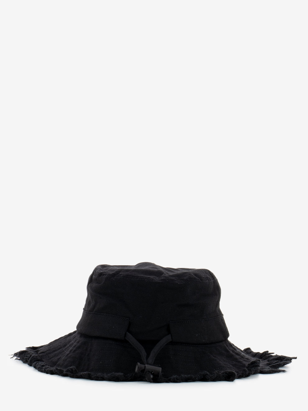 Canvas hat with black embroidery