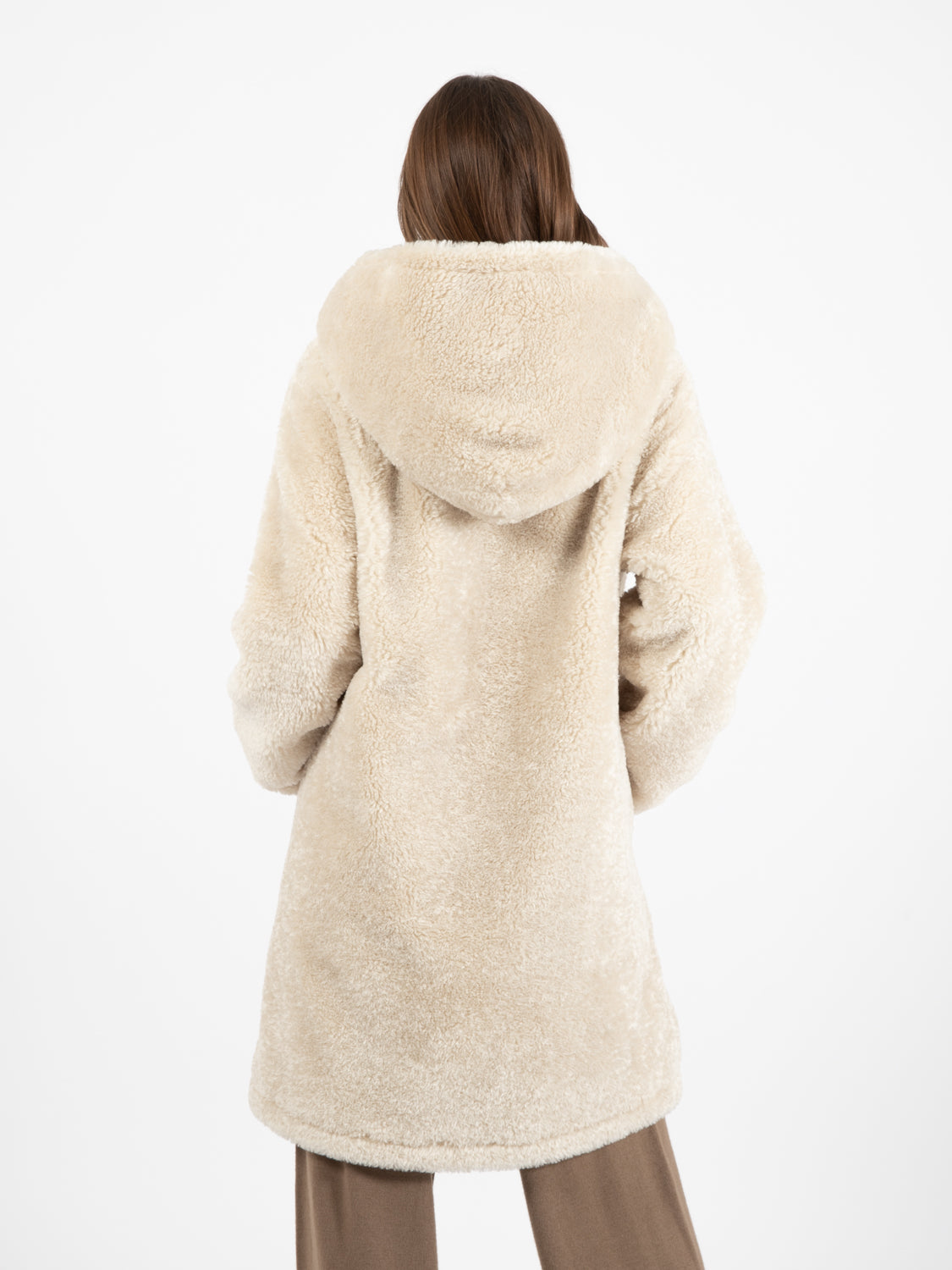 Teddy eco fur with butter hood
