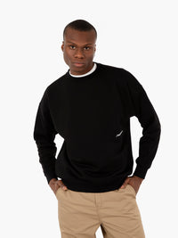 Black basic crewneck sweatshirt