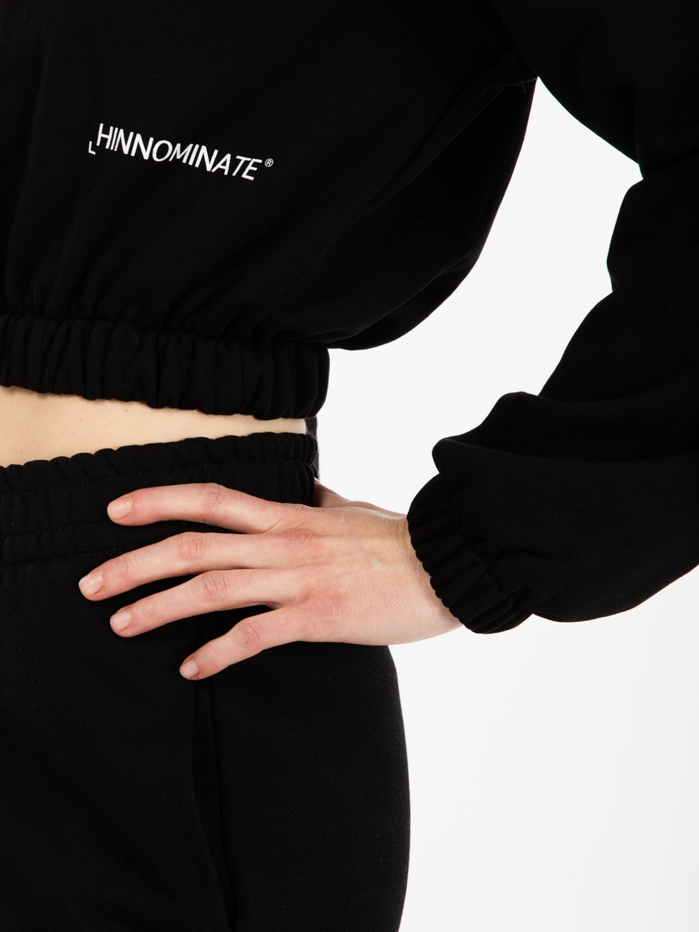 Black All Zip Short Hoodie