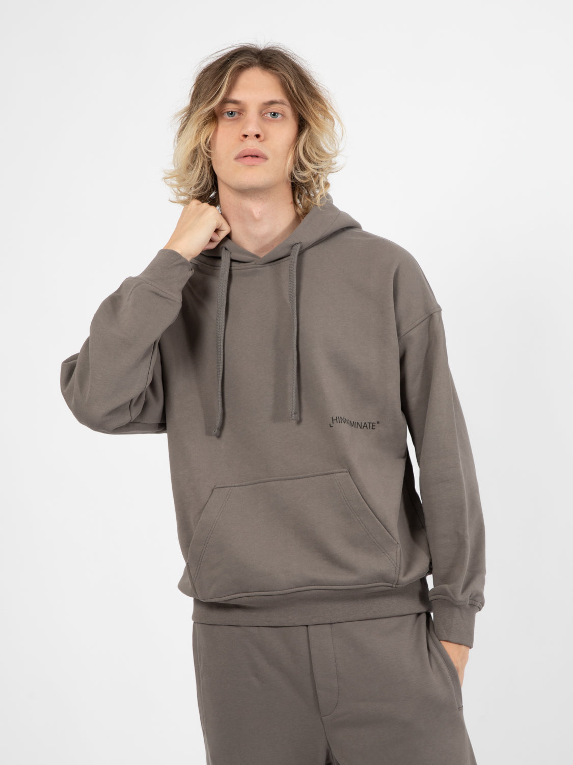 Mud Grey Long Sleeve Hoodie
