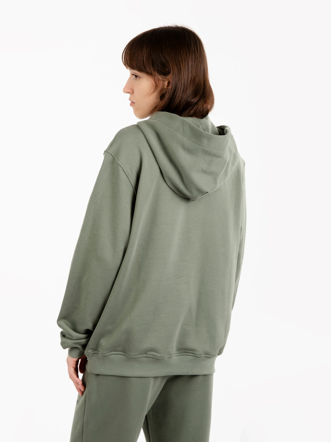 Green hoodie