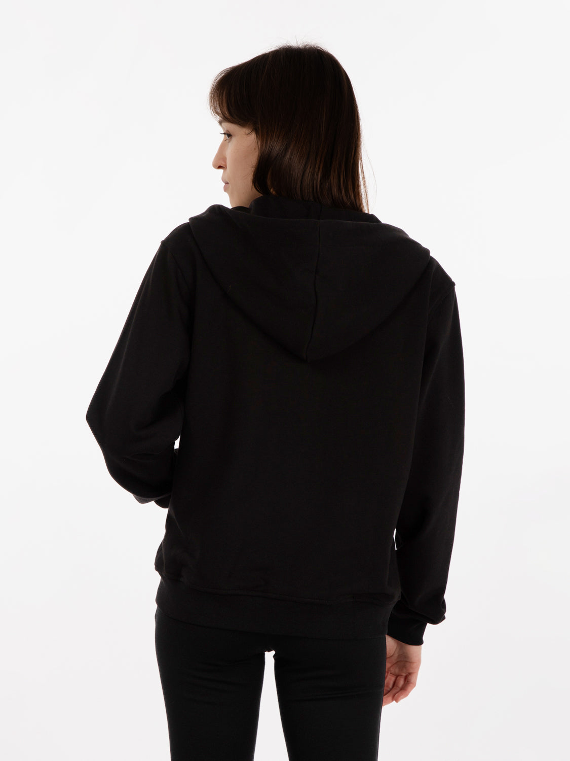 Black zip-up hoodie