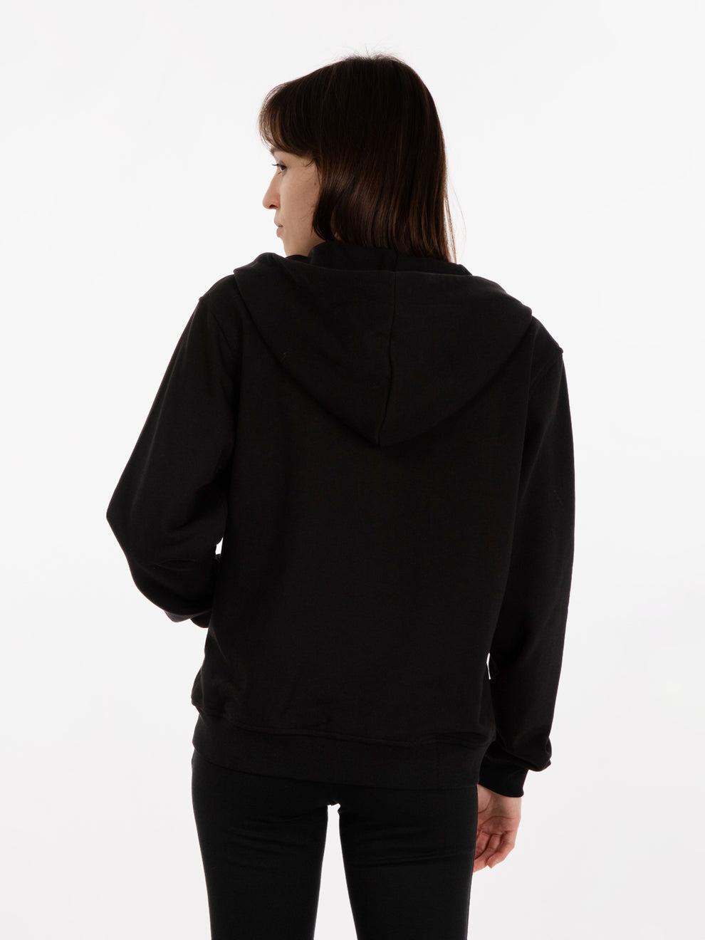 Black zip-up hoodie