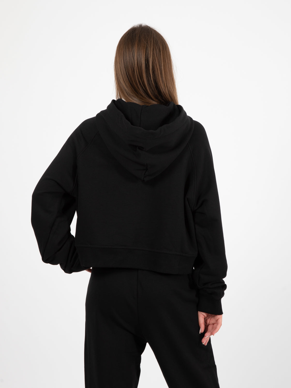 Black Crop Hoodie