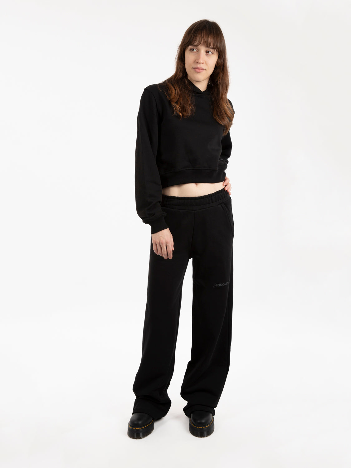 Felpa cropped nero