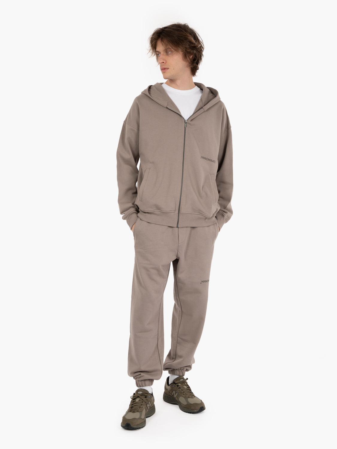 Felpa girocollo beige