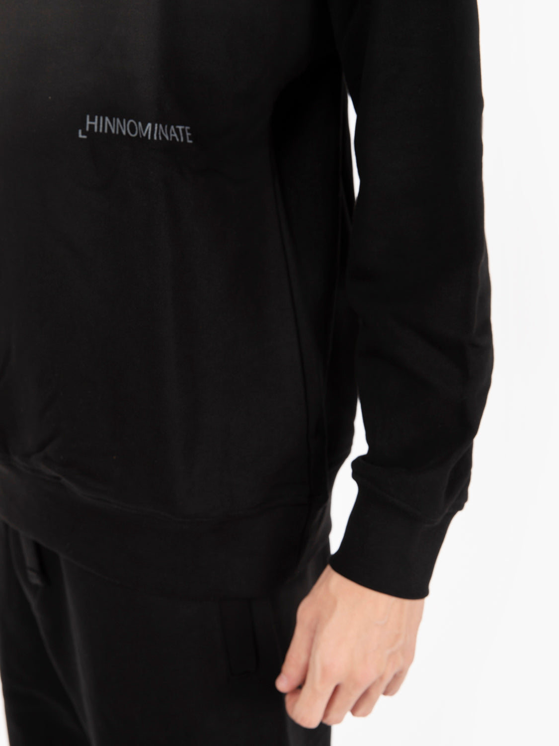 Black crewneck sweatshirt