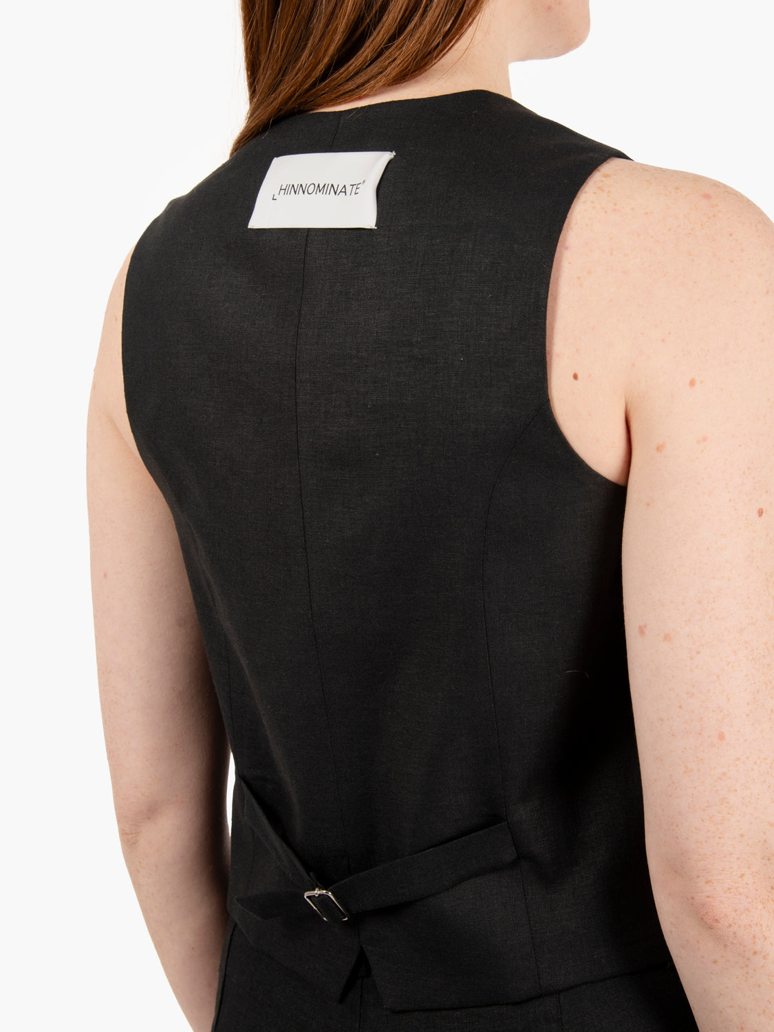 Gilet in lino nero