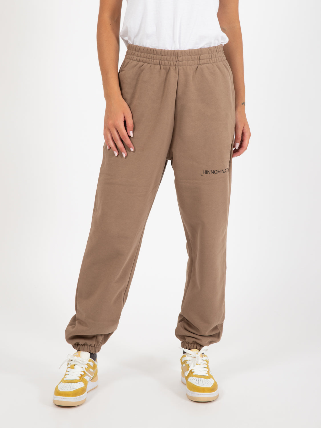 Hinnominate Dove Grey Print Fleece Jogger