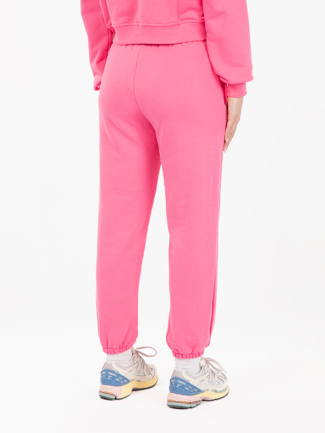 Jogger in felpa geranio