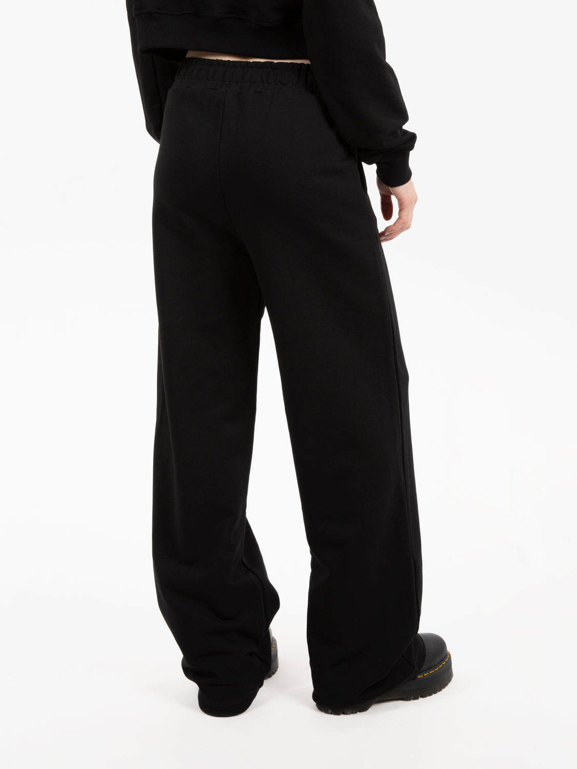 Black sweatshirt palazzo pants