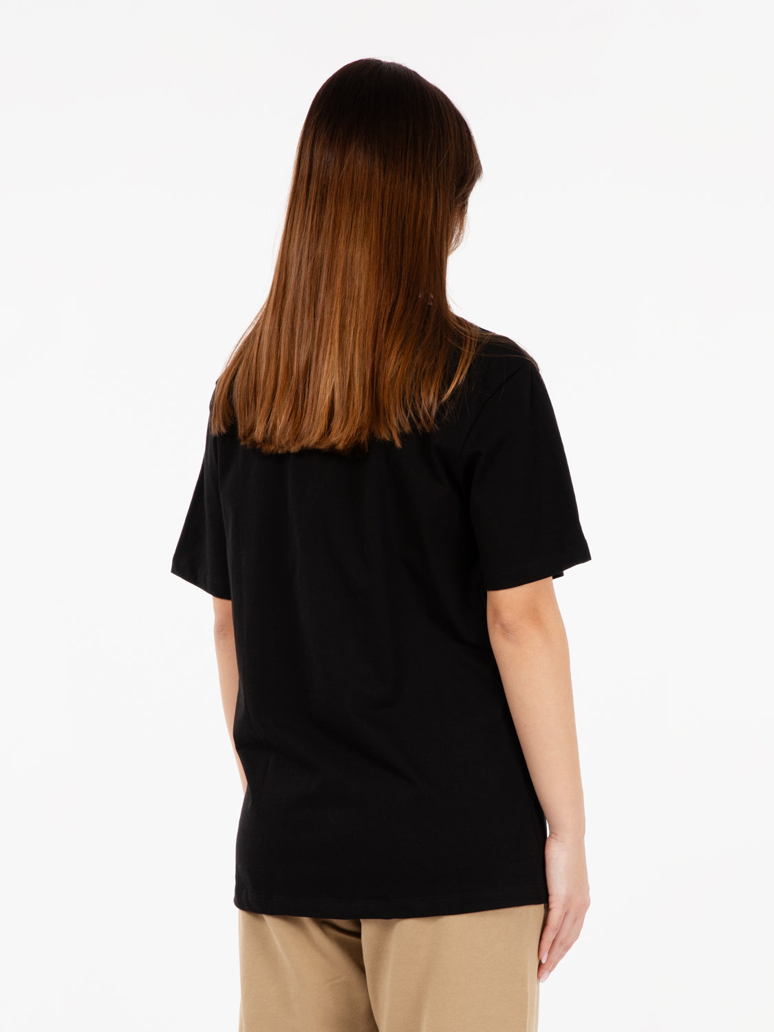 Black lettering logo jersey t-shirt