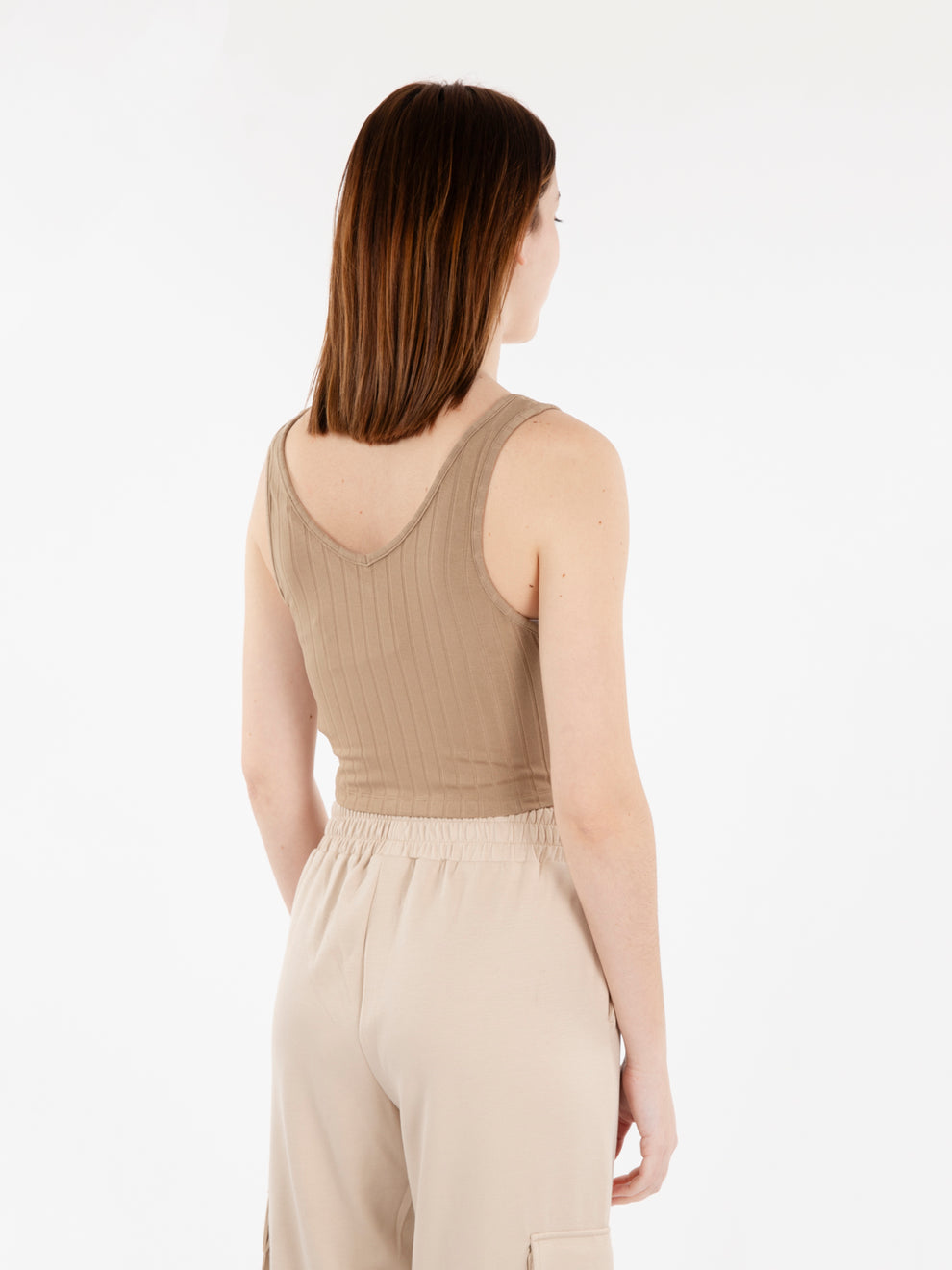 Cortez V-Neck Ribbed Top