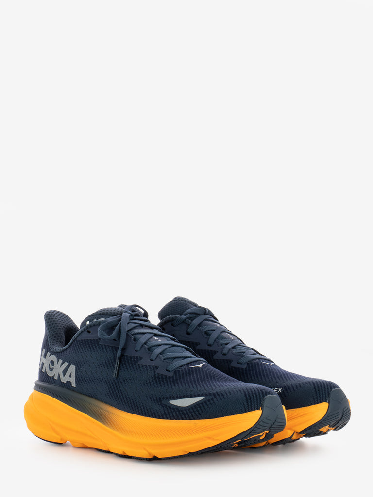 HOKA ONE ONE - M Clifton 9 GTX stormy skies / orange zest