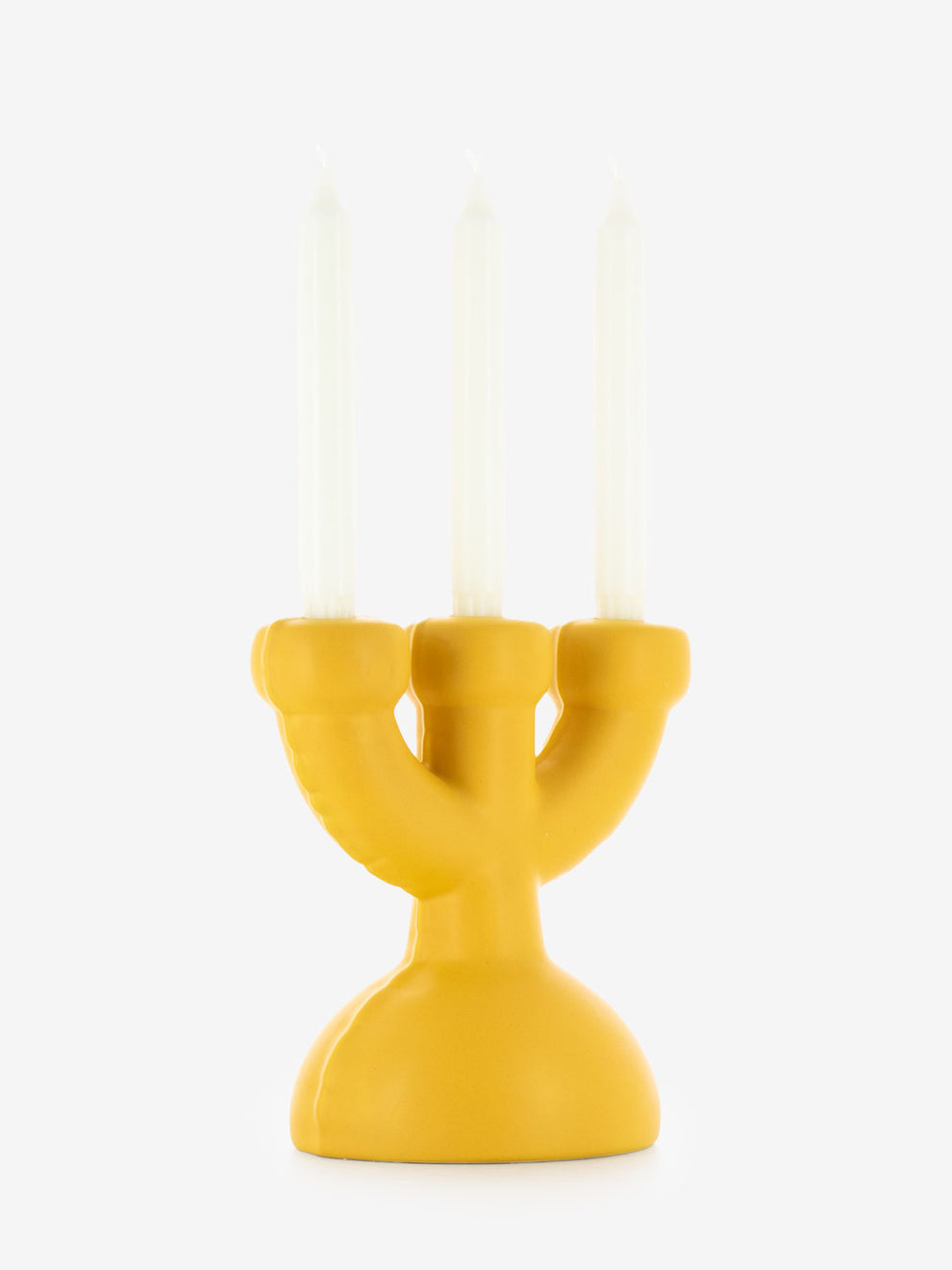 Candelabro Eric yolk yellow matte