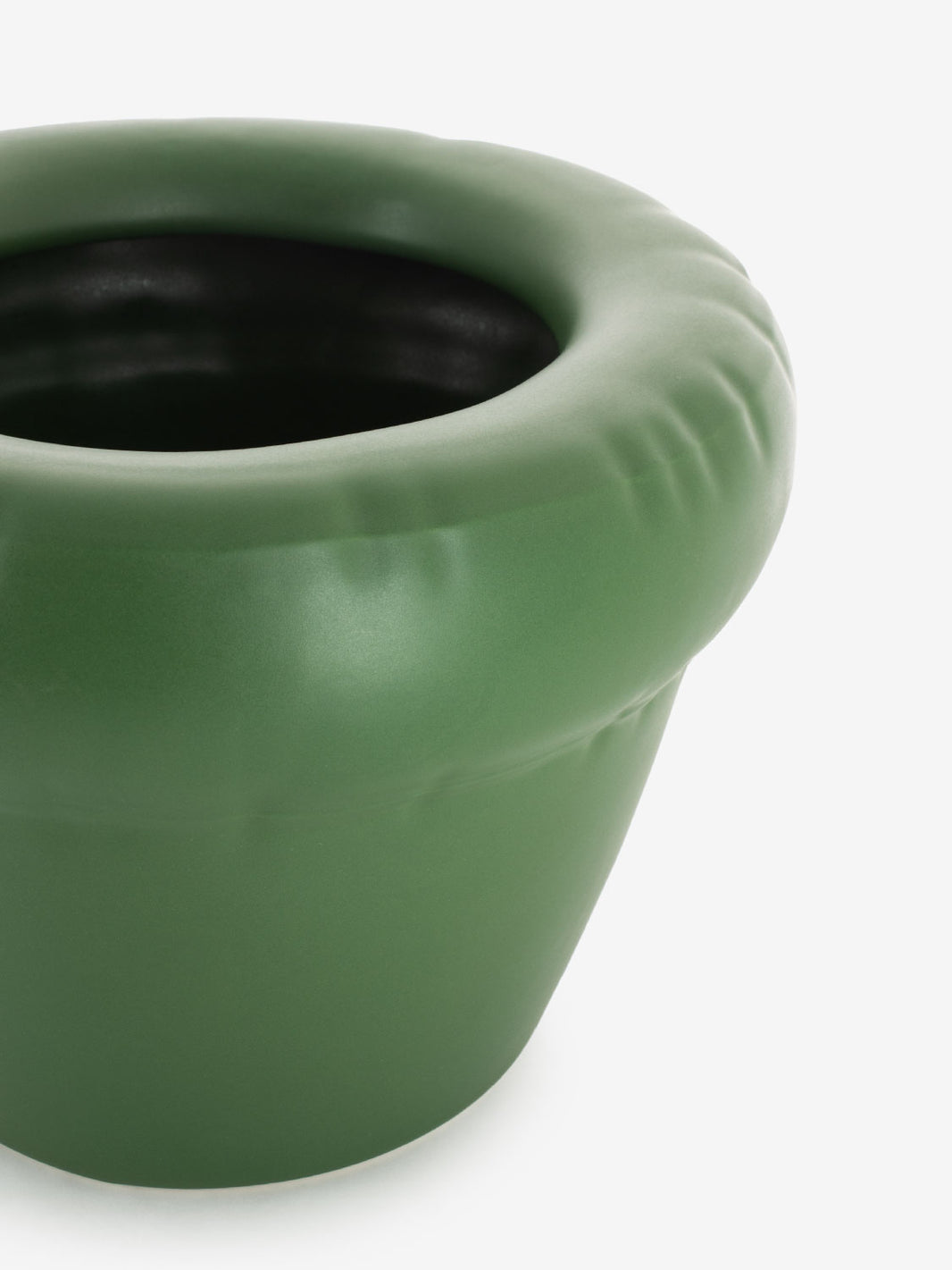 Planter Louis coral moss green matte