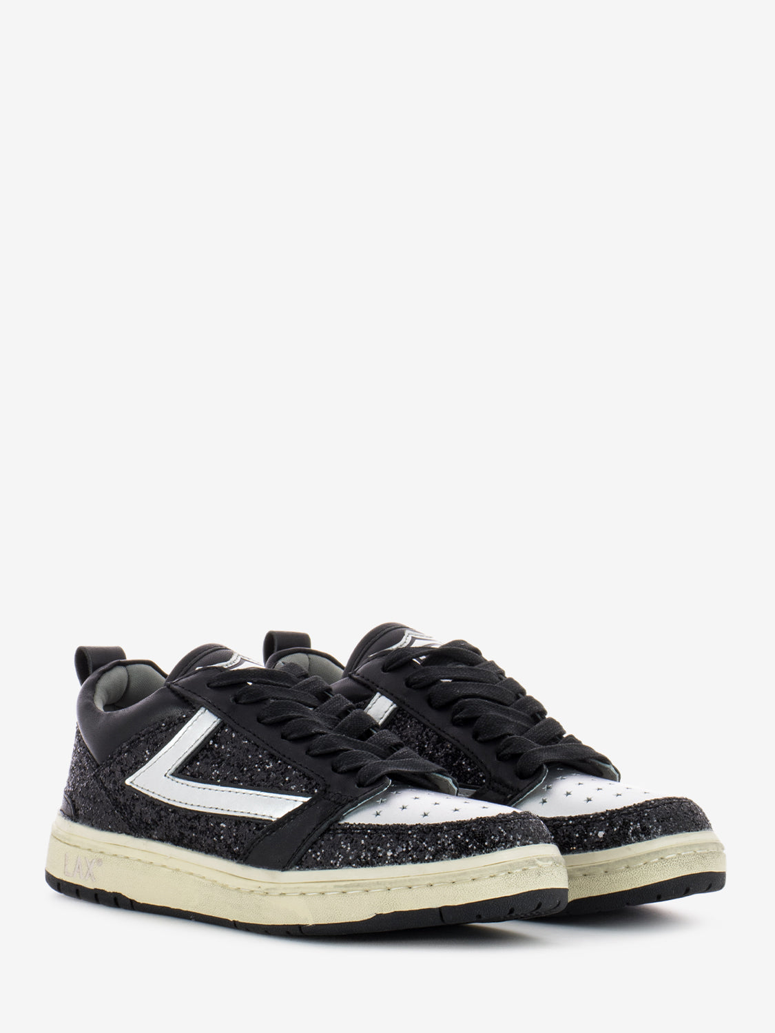 Starlight full glitter Low black / silver sneakers