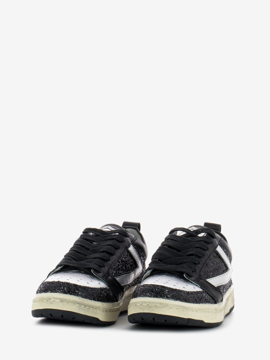 Starlight full glitter Low black / silver sneakers